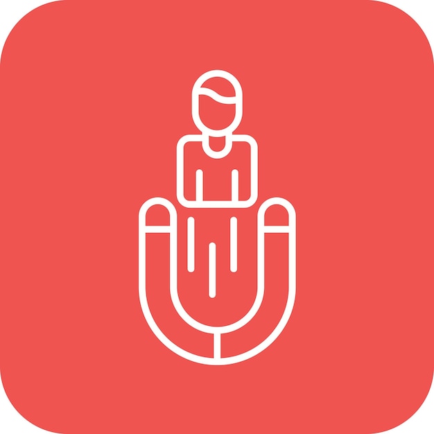 Imagen vectorial de icono de generación de plomo Se puede utilizar para la agencia de medios