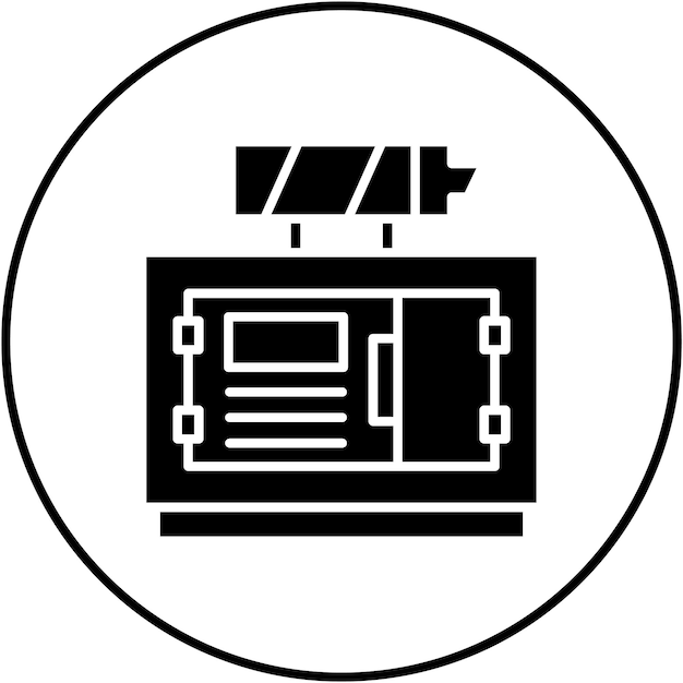 Imagen vectorial del icono del generador ecológico Se puede utilizar para la energía sostenible