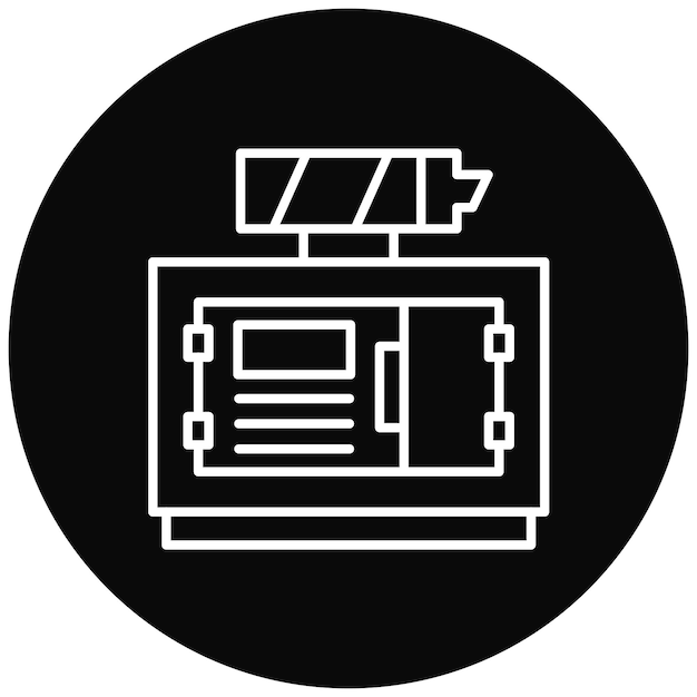 Imagen vectorial del icono del generador ecológico Se puede utilizar para la energía sostenible