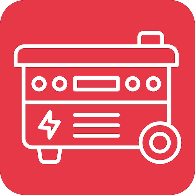 Imagen vectorial del icono del generador eléctrico Se puede utilizar para herramientas eléctricas