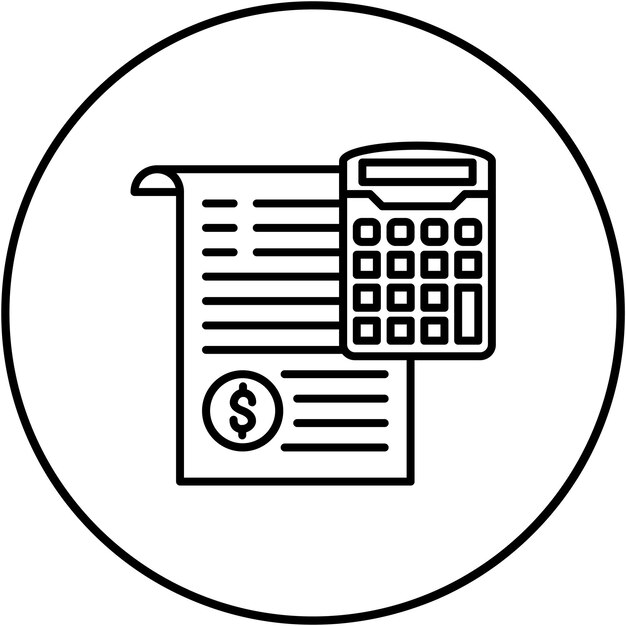 Imagen vectorial del icono del generador de facturas Puede utilizarse para la contabilidad