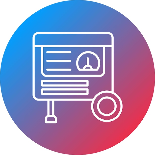Imagen vectorial del icono del generador Puede utilizarse para el proceso industrial