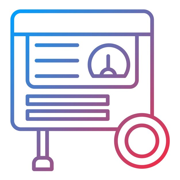 Imagen vectorial del icono del generador Puede utilizarse para el proceso industrial
