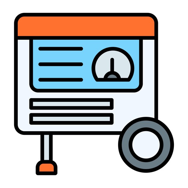 Imagen vectorial del icono del generador Puede utilizarse para el proceso industrial