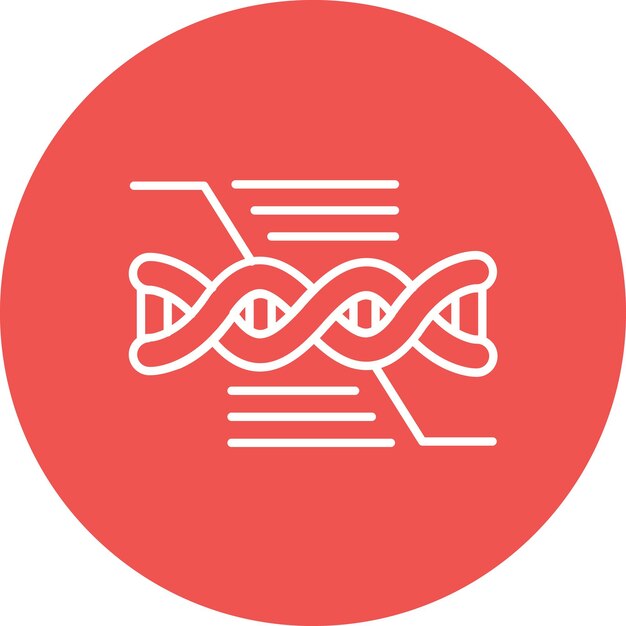 Imagen vectorial de icono de genómica funcional Puede usarse para la bioingeniería