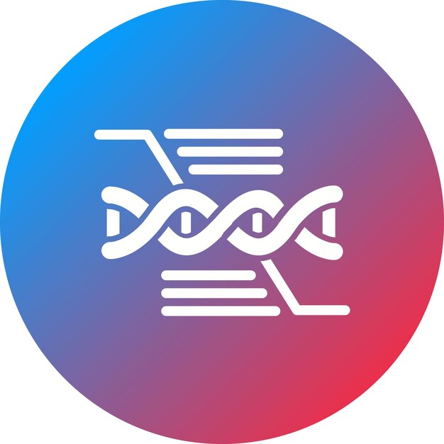 Imagen vectorial de icono de genómica funcional Puede usarse para la bioingeniería