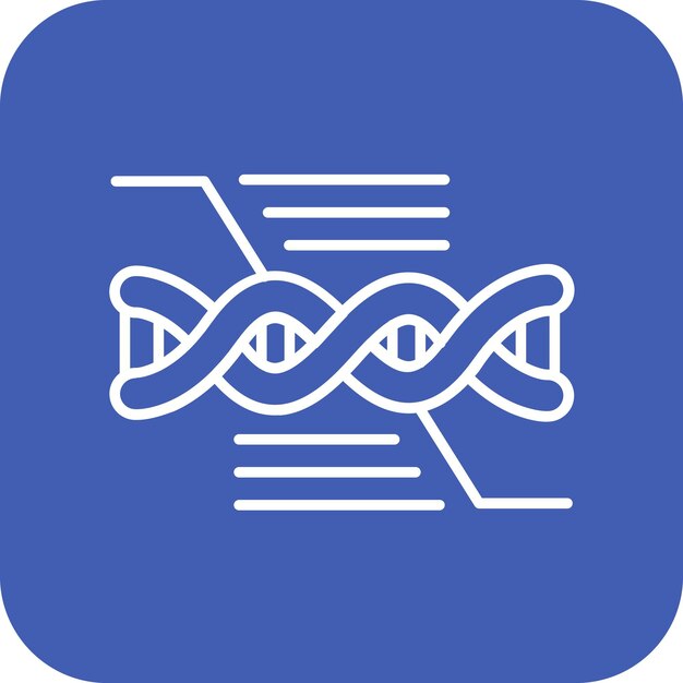 Imagen vectorial de icono de genómica funcional Puede usarse para la bioingeniería
