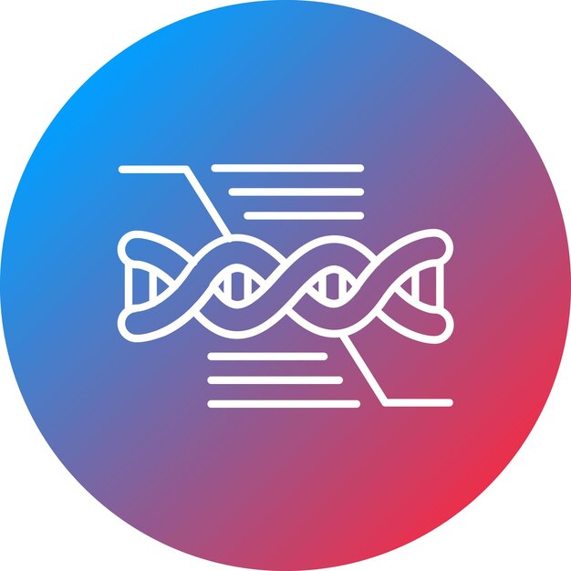 Imagen vectorial de icono de genómica funcional Puede usarse para la bioingeniería