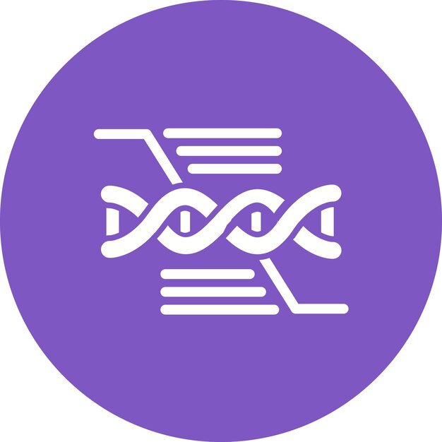 Imagen vectorial de icono de genómica funcional Puede usarse para la bioingeniería