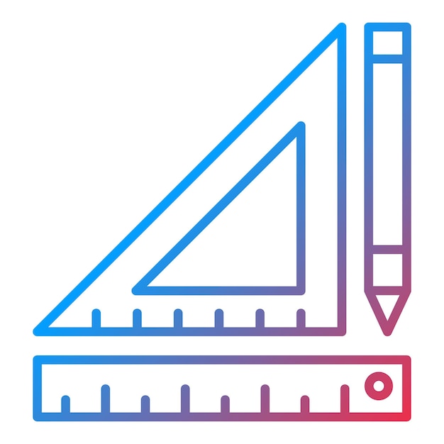 Imagen vectorial de icono de geometría Se puede usar para Back to School