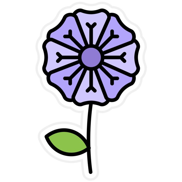 Vector la imagen vectorial del icono de geranio se puede utilizar para las flores