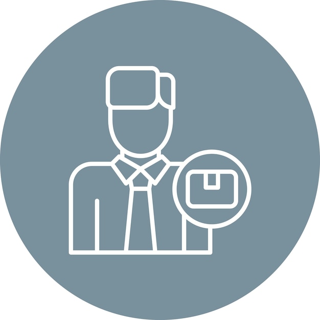 Imagen vectorial del icono del gerente de marca Se puede utilizar para el marketing