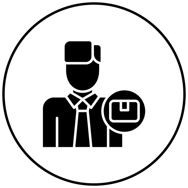 Imagen vectorial del icono del gerente de marca Se puede utilizar para el marketing