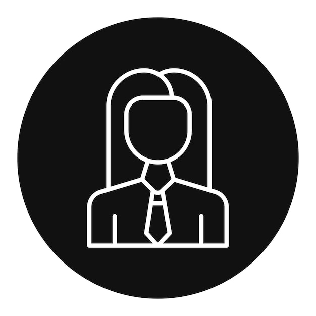 Imagen vectorial del icono del gerente Se puede usar para mujeres