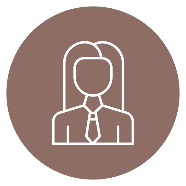 Imagen vectorial del icono del gerente Se puede usar para mujeres