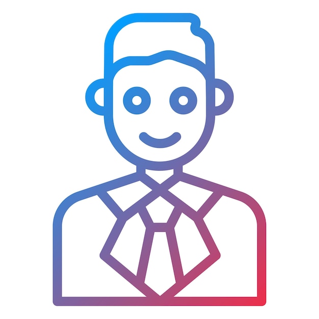 Imagen vectorial del icono del gerente Se puede utilizar para la gestión del personal