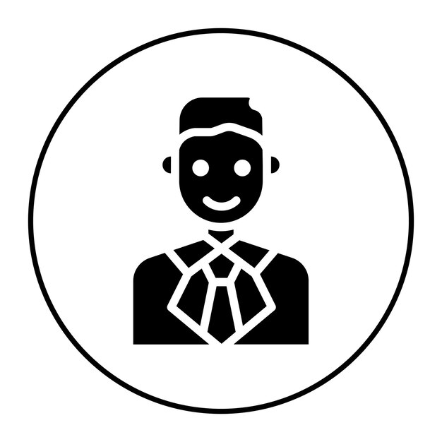 Imagen vectorial del icono del gerente Se puede utilizar para la gestión del personal