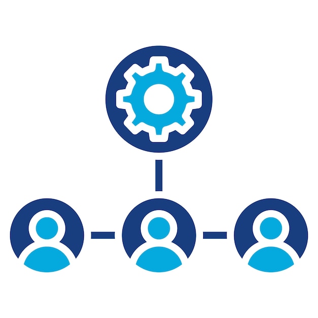 Imagen vectorial del icono de gestión de afiliados Se puede utilizar para la tecnología de marketing