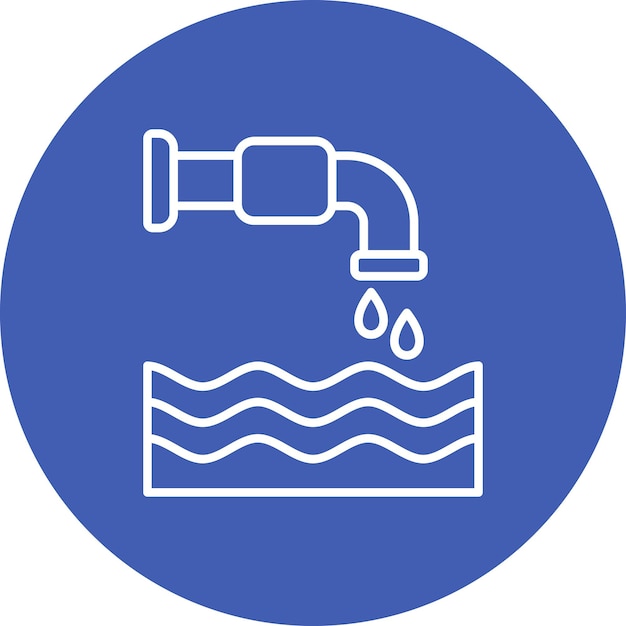 Imagen vectorial del icono de gestión del agua Se puede utilizar para Smart City