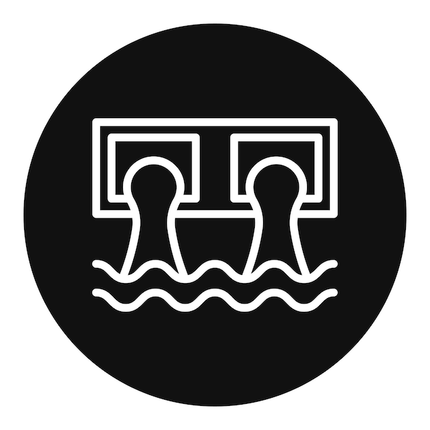 Imagen vectorial del icono de gestión de aguas pluviales Puede utilizarse para el tratamiento de aguas