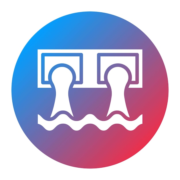 Imagen vectorial del icono de gestión de aguas pluviales Puede utilizarse para el tratamiento de aguas