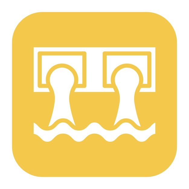 Imagen vectorial del icono de gestión de aguas pluviales Puede utilizarse para el tratamiento de aguas