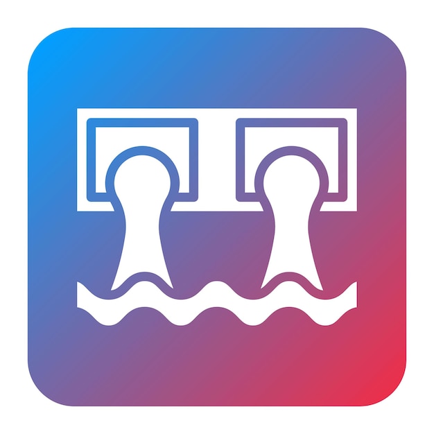 Imagen vectorial del icono de gestión de aguas pluviales Puede utilizarse para el tratamiento de aguas