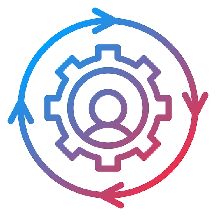 Vector imagen vectorial del icono de gestión de cambios puede utilizarse para la evaluación del proyecto