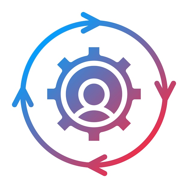 Imagen vectorial del icono de gestión de cambios Puede utilizarse para la evaluación del proyecto