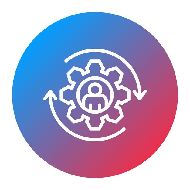 Imagen vectorial del icono de gestión de cambios Puede utilizarse para el plan de acción
