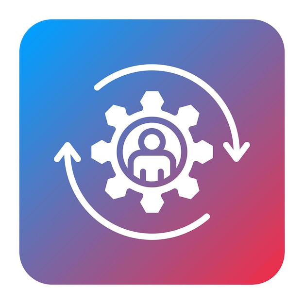 Imagen vectorial del icono de gestión de cambios Puede utilizarse para el plan de acción