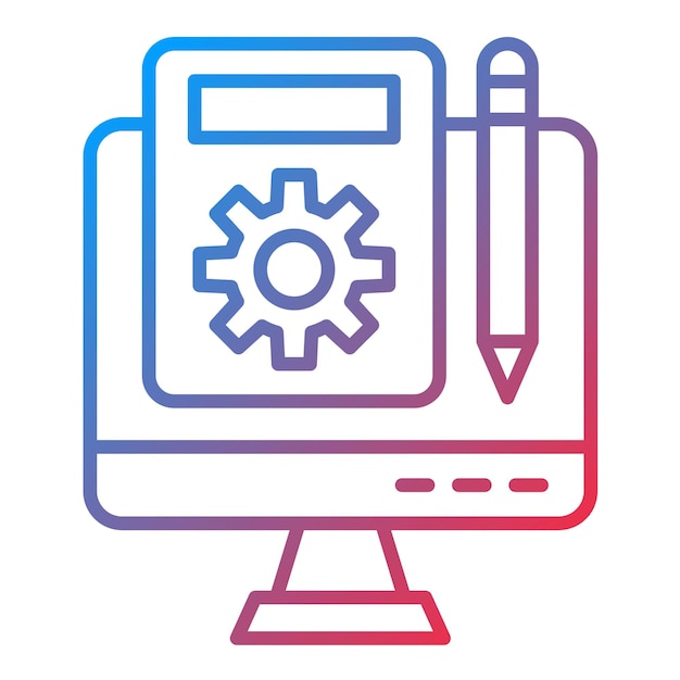 Imagen vectorial de icono de gestión de contenido Se puede utilizar para el marketing en línea