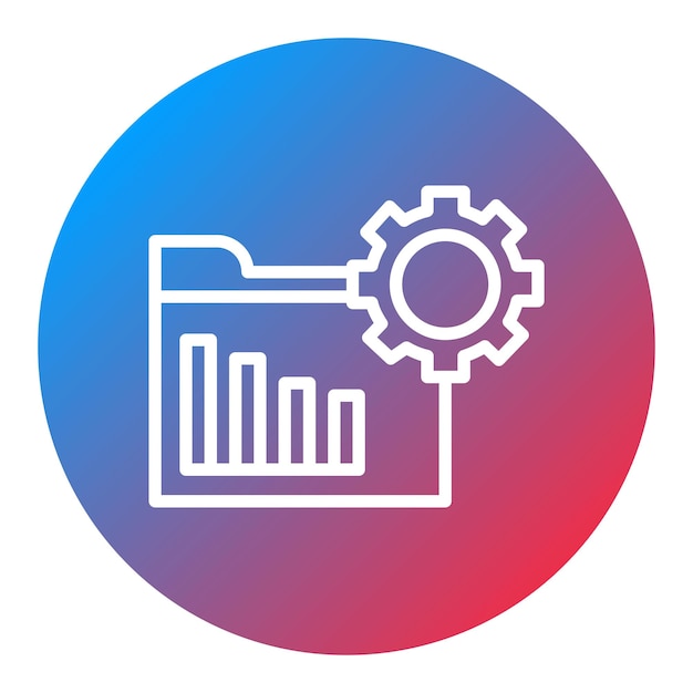 Imagen vectorial del icono de gestión de datos Se puede utilizar para Business Analytics