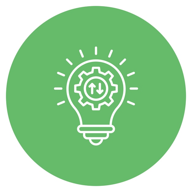 Imagen vectorial de icono de gestión delgada Se puede utilizar para la tecnología de marketing