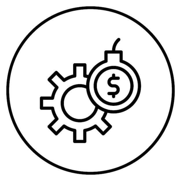 Imagen vectorial del icono de gestión de la deuda Se puede utilizar para el préstamo