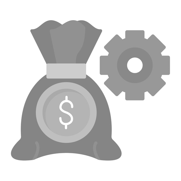 Imagen vectorial del icono de gestión de dinero Se puede utilizar para el arranque