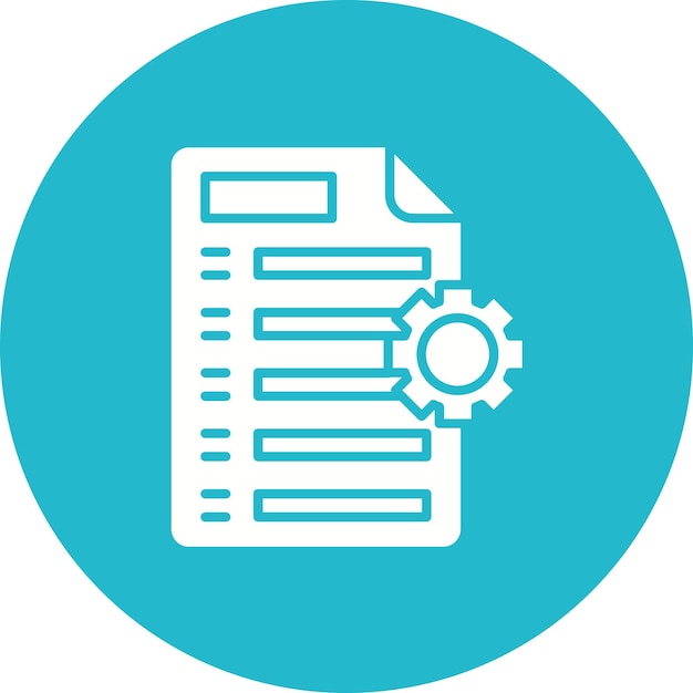 Imagen vectorial del icono de gestión de documentos Puede utilizarse para Recursos Humanos