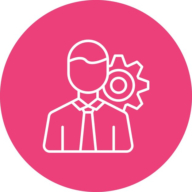 Imagen vectorial del icono de gestión de empleados Puede utilizarse para la gestión de proyectos