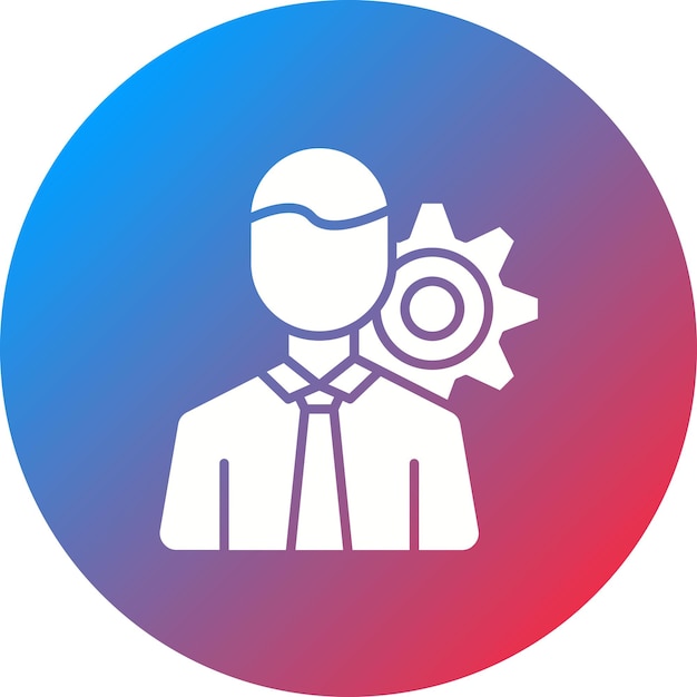Imagen vectorial del icono de gestión de empleados Puede utilizarse para la gestión de proyectos