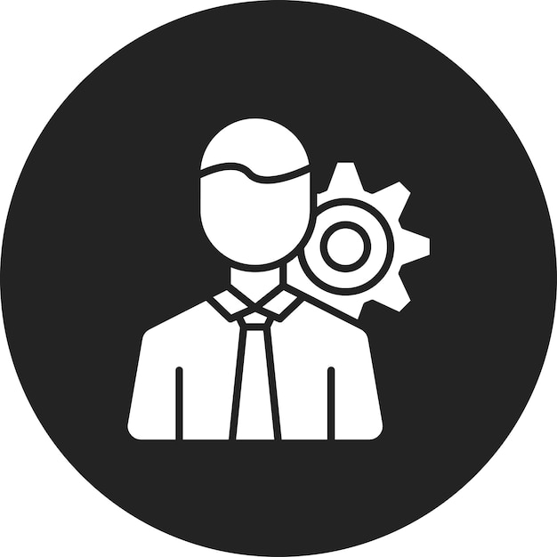 Imagen vectorial del icono de gestión de empleados Puede utilizarse para la gestión de proyectos