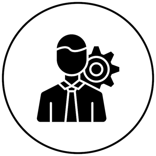 Imagen vectorial del icono de gestión de empleados Puede utilizarse para la gestión de proyectos
