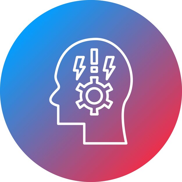Imagen vectorial del icono de gestión del estrés Se puede utilizar para la salud mental