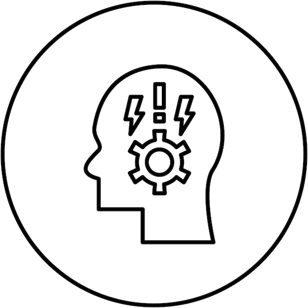 Imagen vectorial del icono de gestión del estrés Se puede utilizar para la salud mental