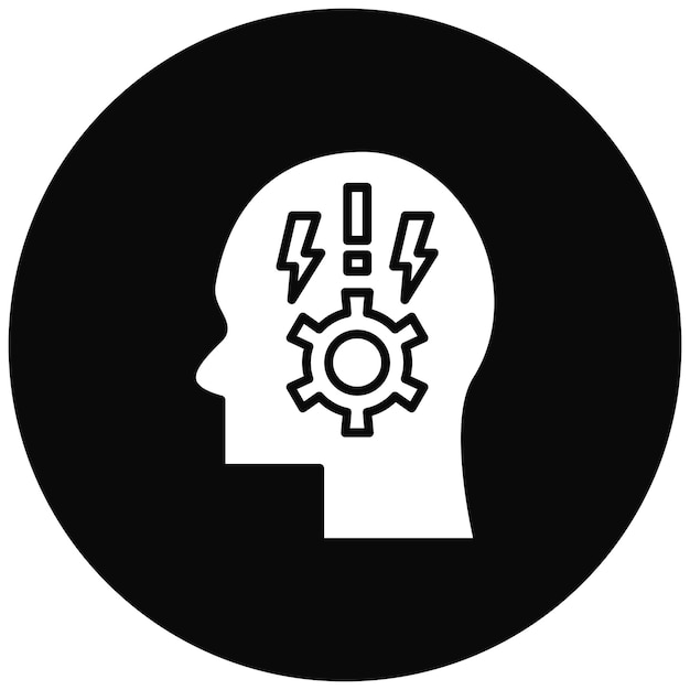 Imagen vectorial del icono de gestión del estrés Se puede utilizar para la salud mental
