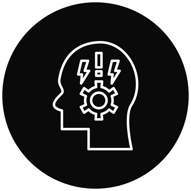 Imagen vectorial del icono de gestión del estrés Se puede utilizar para la salud mental