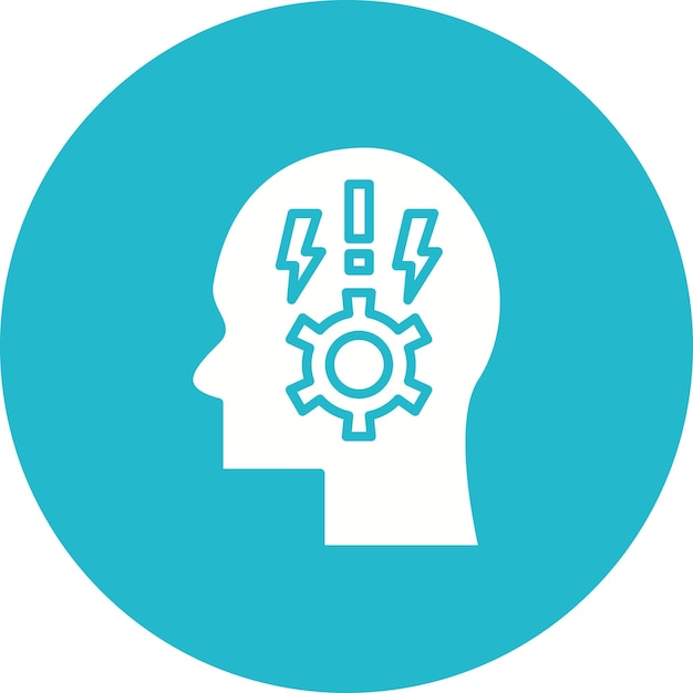 Imagen vectorial del icono de gestión del estrés Se puede utilizar para la salud mental