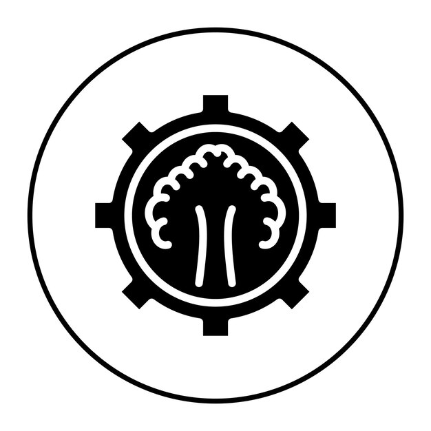 Imagen vectorial del icono de gestión forestal Se puede utilizar para el calentamiento global