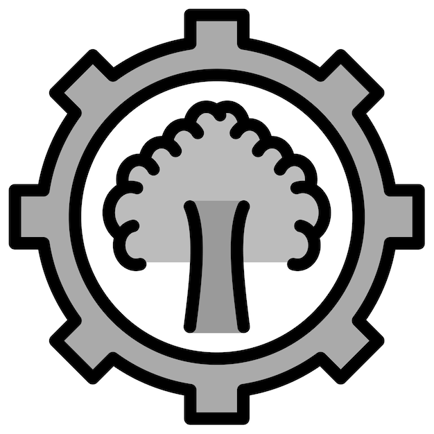 Imagen vectorial del icono de gestión forestal Se puede utilizar para el calentamiento global