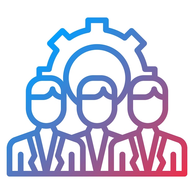 Imagen vectorial del icono de gestión de la fuerza de trabajo Se puede utilizar para la gestión de operaciones