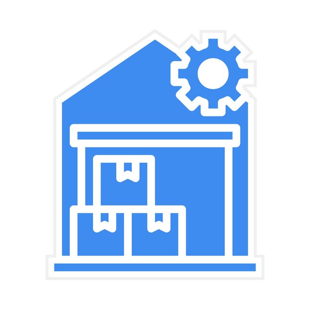 Imagen vectorial del icono de gestión de inventario Se puede utilizar para la producción en masa
